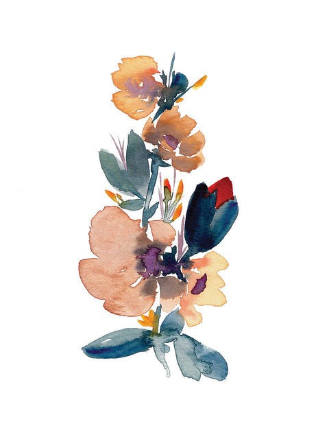 Water Colour Flower 1-6_ - Vision Arts Murals