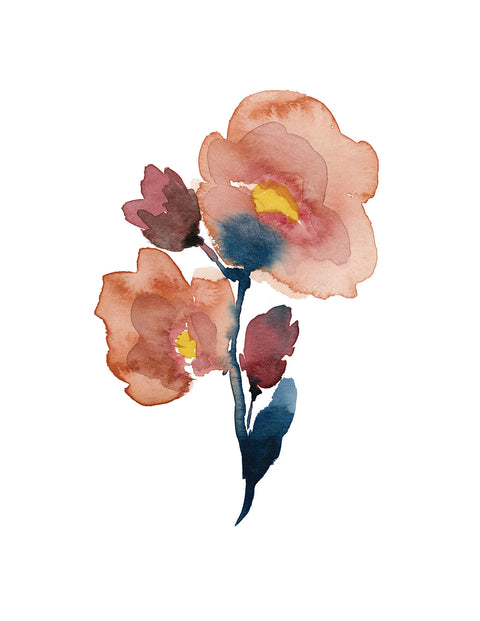 Water Colour Flower 1-7_ - Vision Arts Murals