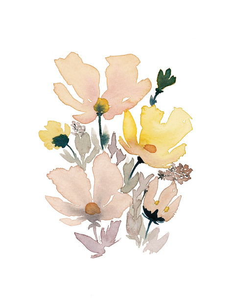 Water Colour Flower 1-3_ - Vision Arts Murals