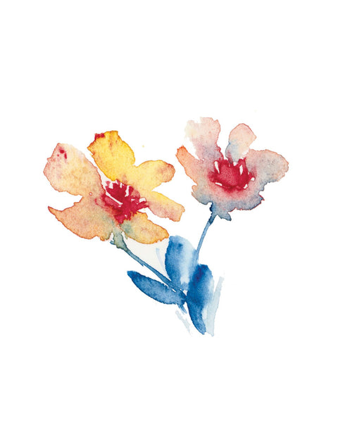 Water Colour Flower - 1 12 - Vision Arts Murals 