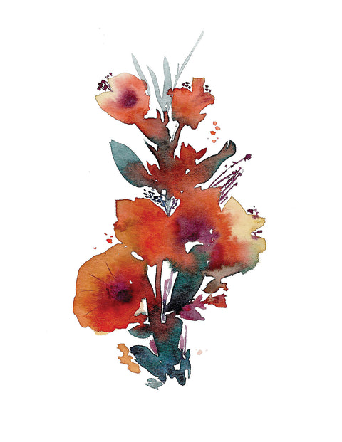 Water Colour Flower 1-1_ - Vision Arts Murals 